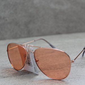 Orange lens Tinted Colored Fashion Aviator Sunglasses